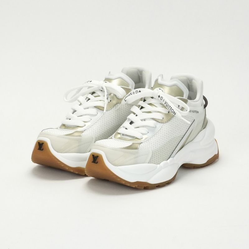 Louis Vuitton Run 55 Run 55 Sneakers Shoes Mixed Material White