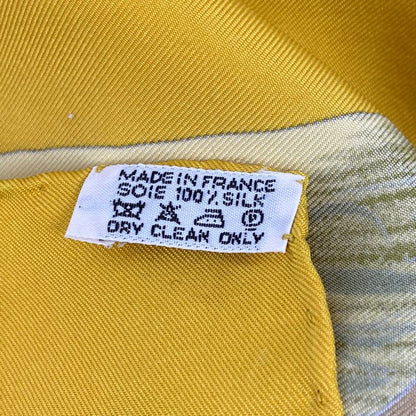 Hermes Carre 90 Scarf Silk Kuggor Tree Kugar Tree Yellow