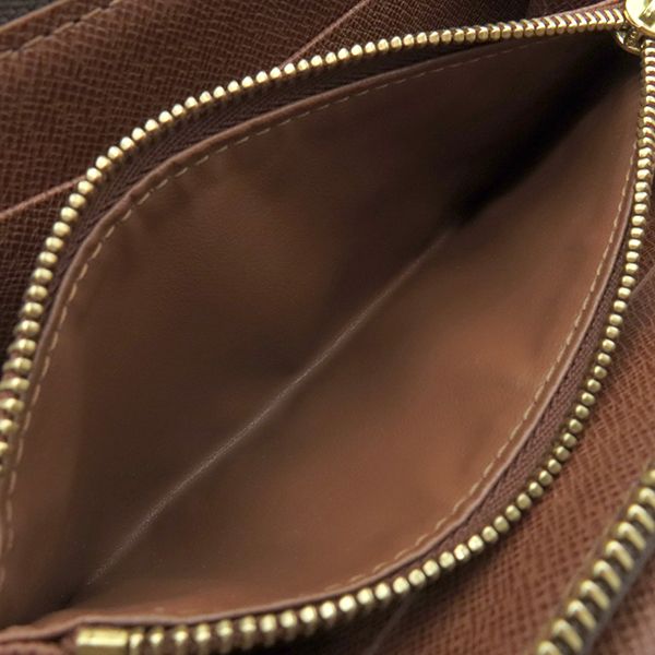 Louis Vuitton Long Wallet Portmonnais Zip Monogram Canvas Monogram Gold
