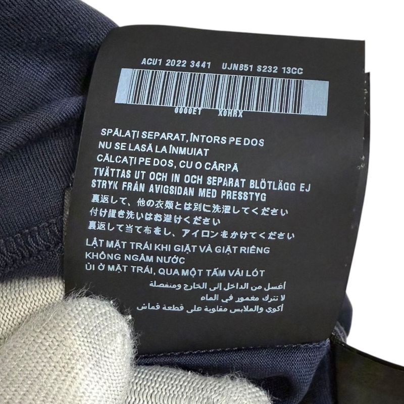 23aw Prada Used Cotton Pique Short Sleeve Polo Shirt Size M Navy Men's Used