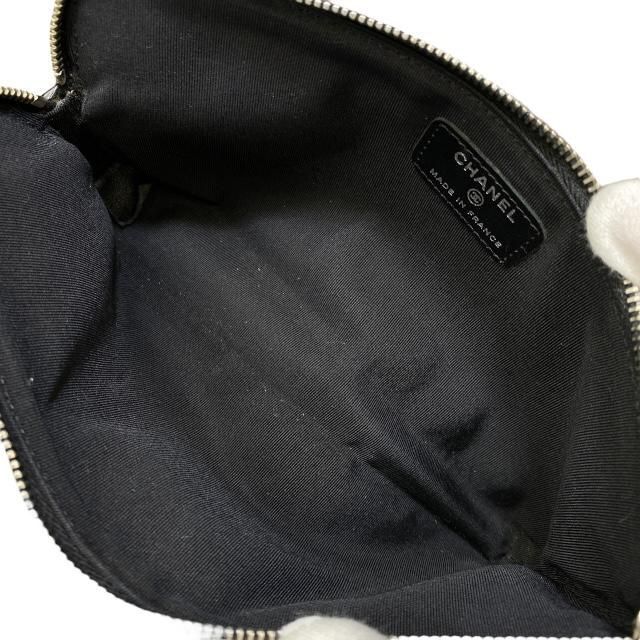 Chanel Cruise Line Pouch Small Pouch Multi Pouch Coco Mark Enamel Leather Black