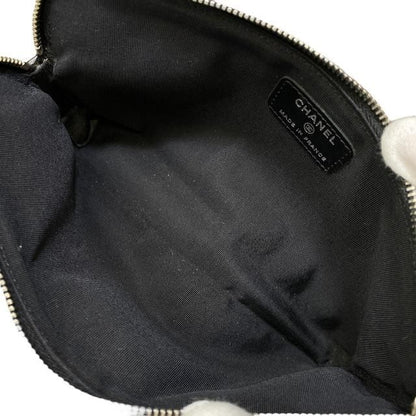 Chanel Cruise Line Pouch Small Pouch Multi Pouch Coco Mark Enamel Leather Black