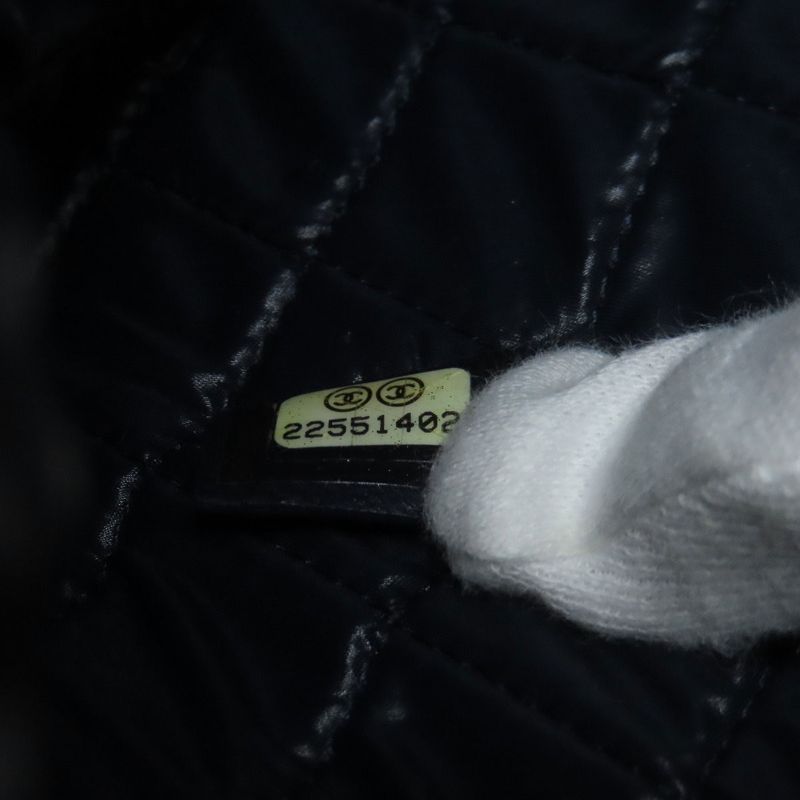 Chanel Coco Mark Bicolor Clutch Bag Leather Women