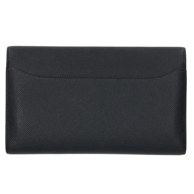 Hermes Constance Long □R Engraved Svhardware Vaux Epson Wallet Men's