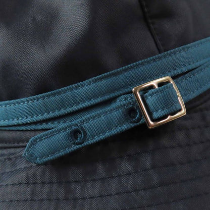 Hermes Silver Hardware Belted Hat/hat Navy Light Blue 56 Made In France Ladies