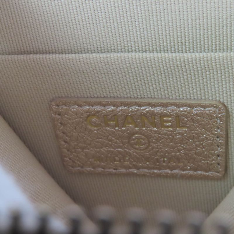 CHANEL Matelasse Leather Coin Case Airpods Pro Case 2024 Ears Gift Gold With