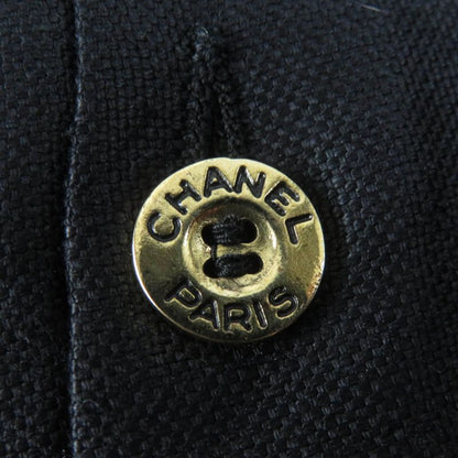 CHANEL Vintage 150466d4 A250078 100% Linen 100% Silk Lining Logo Button Tight