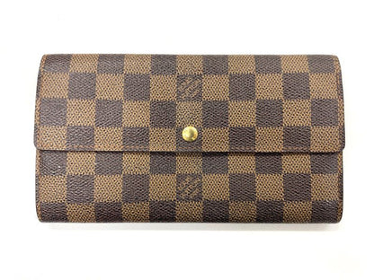 Louis Vuitton Damier Pochette Portmonnais Cles Di Long Wallet N61725 Brown Made