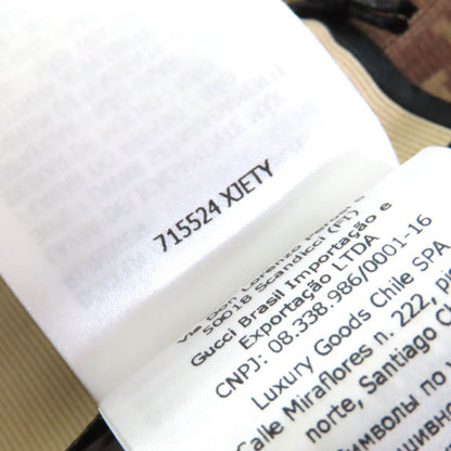 Gucci 23SS 715524 GG Pattern Half Zip Cropped Jersey Long Sleeve Top Brown M