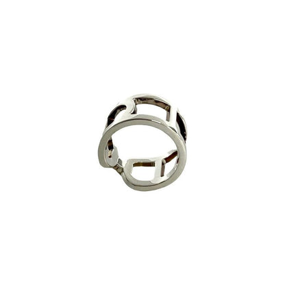 Hermes Everchaine Dancre Silver 925 Ring No 8 Accessory Jewelry Womens 402-3