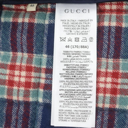  Gucci 22SS 683264 Gucci Tiger 100% Wool Quilted Checkered Back Logo Patch