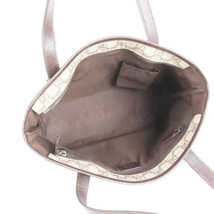 Gucci GG Supreme Leather Tote Bag Shoulder Hand Brown 181086 Women's ERE Cw47-2