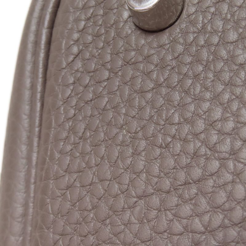 Hermes Picotin Lock MM Etan Silver Hardware Handbag Taurillon Women