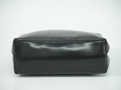 Authentic Prada Sequined Mesh Tote Handbag Black Bag Pre-owned [follow-up