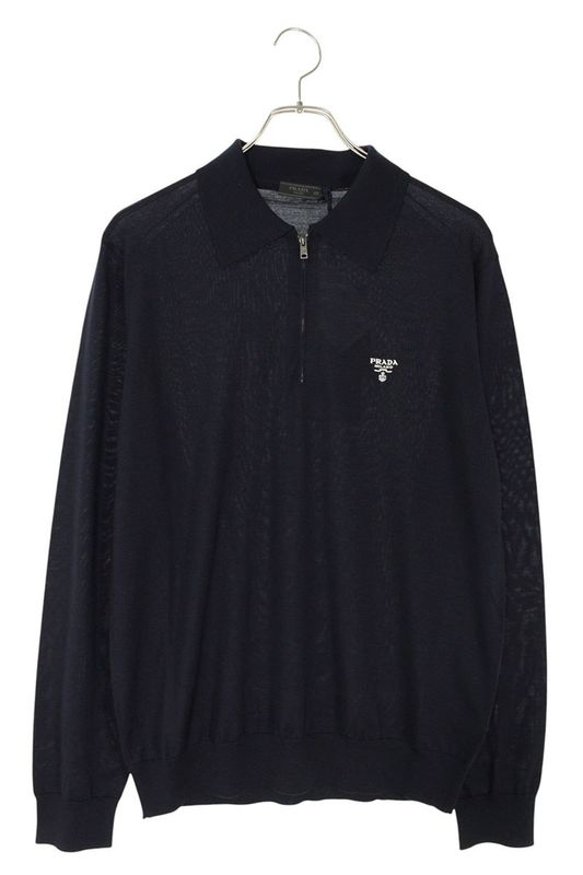 Prada Umb815 Superfine Wool Long Sleeve Cut And Sewn Men's 48