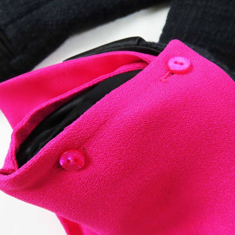 CHANEL 12A P43994 Silk Gripore Button Shawl Collar Single Color Tweed Jacket