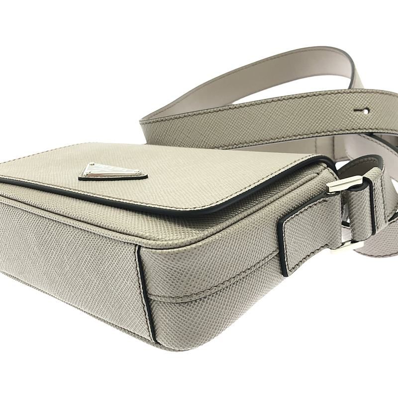Prada Triangle Logo Saffiano Leather Shoulder Bag - Men's