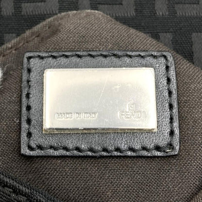 Fendi 2305 8bt075 Zucchino Shoulder Bag Canvas Black Ladies Men Fashion