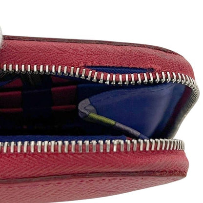 Hermes Round Zipper Long Wallet Azap Silk Quin Red