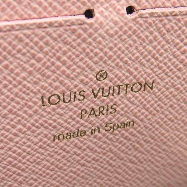 Louis Vuitton Long Wallet Portefeuille Clemence Monogram Canvas Rose Ballerine