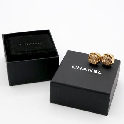 Chanel Earrings Earring Gold Coco Mark Square