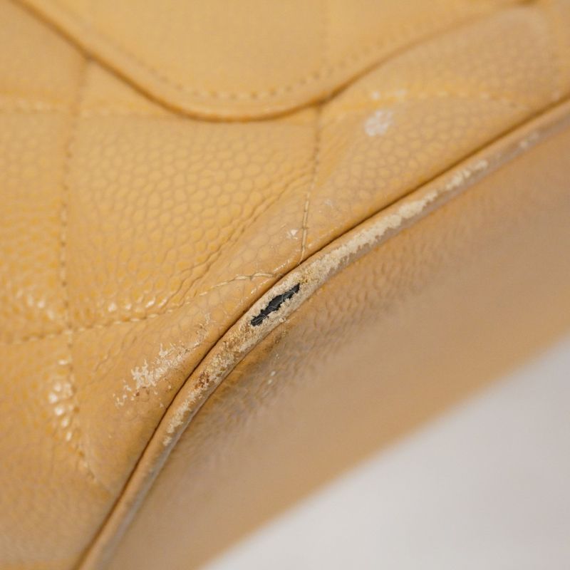 Chanel Tote Bag Revival Tote Caviar Skin Beige Chien Pan Gold Hardware Women's