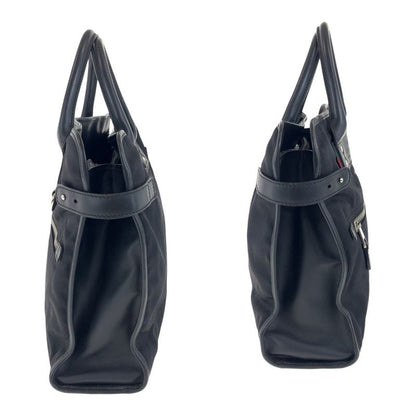 Gucci Sherry Line Black Silver Hardware Nylon 246410 Business Bag Handbag Men