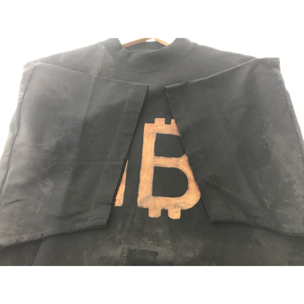 Balenciaga Bleach Out Short Sleeve T-Shirt Size L 739028 Black