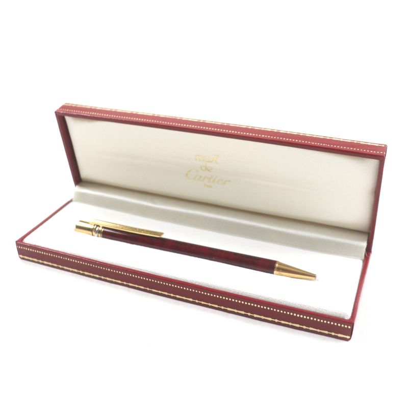 Cartier Trinity Marble Pattern Logo Engraved Twist Ballpoint Pen