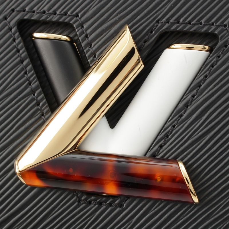 Louis Vuitton Twist MM Epi Chain LV Logo 2way Handbag M58715 Black