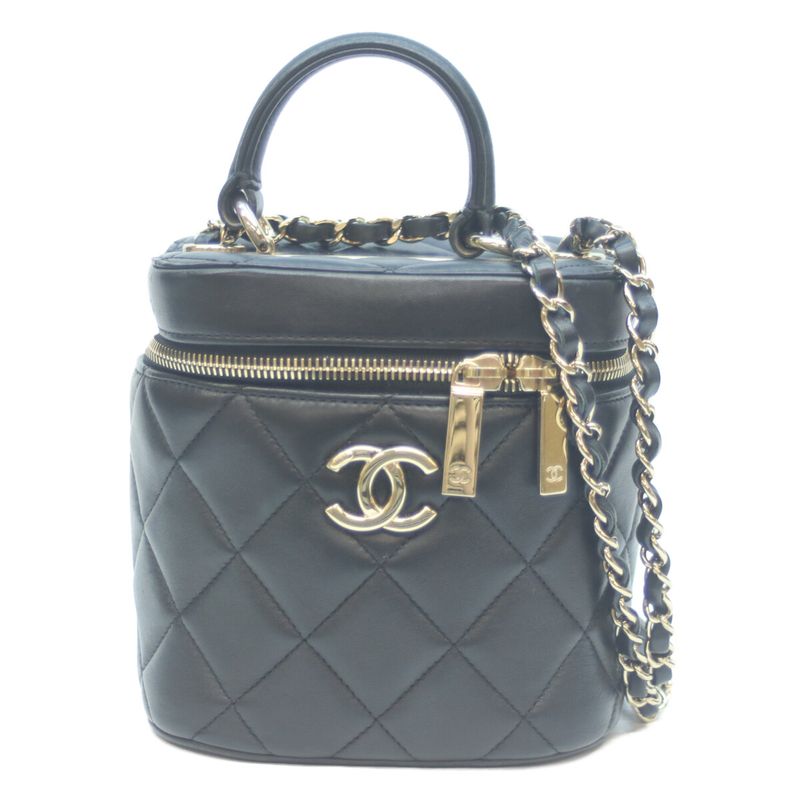 Chanel As1626 No 29 Black Ghardware Lambskin 2WAY Vanity Shoulder Bag Chain