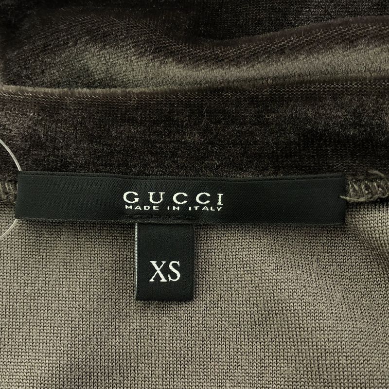 Gucci Interlocking Velour Dress 271473 X8806 Brown XS