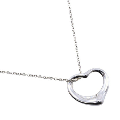 Tiffany & Co Open Heart Elsa Peretti 925 Silver Ladies 2.7g Necklace