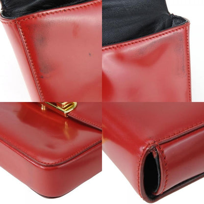 Prada Handbag Bn1670 Calf Rosso Red Gold Hardware Mini Bag Ribbon Ladies Women