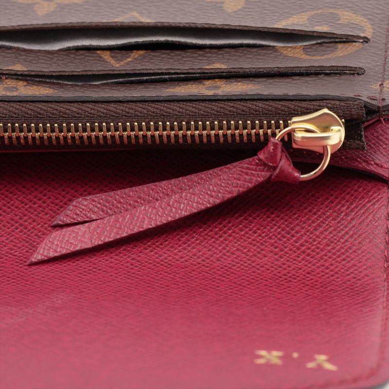 Louis Vuitton Monogram Portefeuille Emilie Zipper Long Wallet M41943 Brown ×