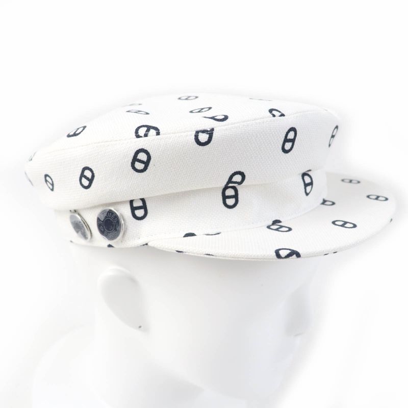 Hermes 23SS Vauban Toile Ashe Chaine D'ancre Serie Hardware Casket White 59