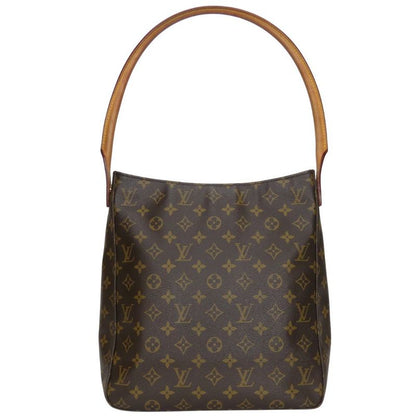 Louis Vuitton Shoulder Bag Looping GM M51145 Monogram Nubuck Brown Shoulder