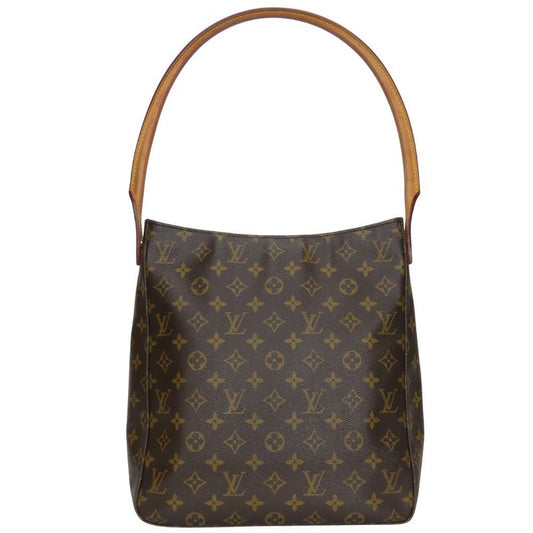 Louis Vuitton Shoulder Bag Looping GM M51145 Monogram Nubuck Brown Shoulder