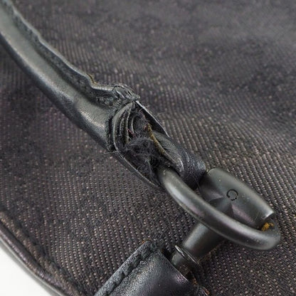 Gucci 101346 GG Canvas And Leather Black Unisex Tote Bag