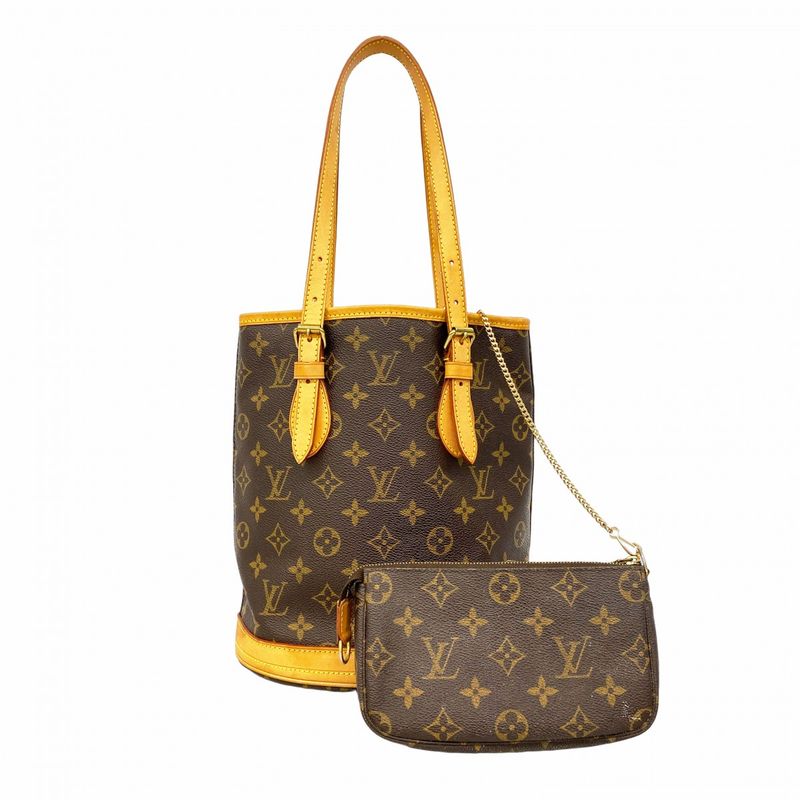 Louis Vuitton Tote Bag Monogram Bucket PM M42238 Brown Ladies