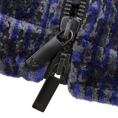 Emporio Armani Velour W Zip Up Hoodie Navy 44 Made In Bulgaria Men's