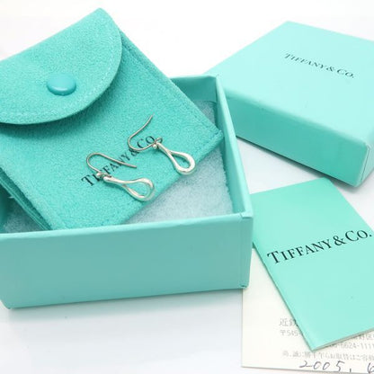 Tiffany & Co Open Tea Dos Lop Earrings 925 Silver Peretti Box Tiffany & Co T&co