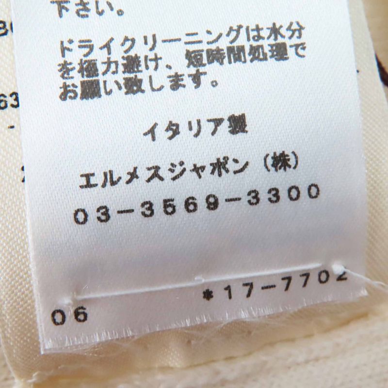 Hermes 21AW Brides De Gala Wool Cashmere Blend Long Sleeve V-neck Knit Dress