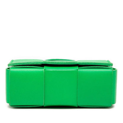 Bottega Veneta Maxi Intrecciato Cassette Green Leather Women's Bottega Veneta
