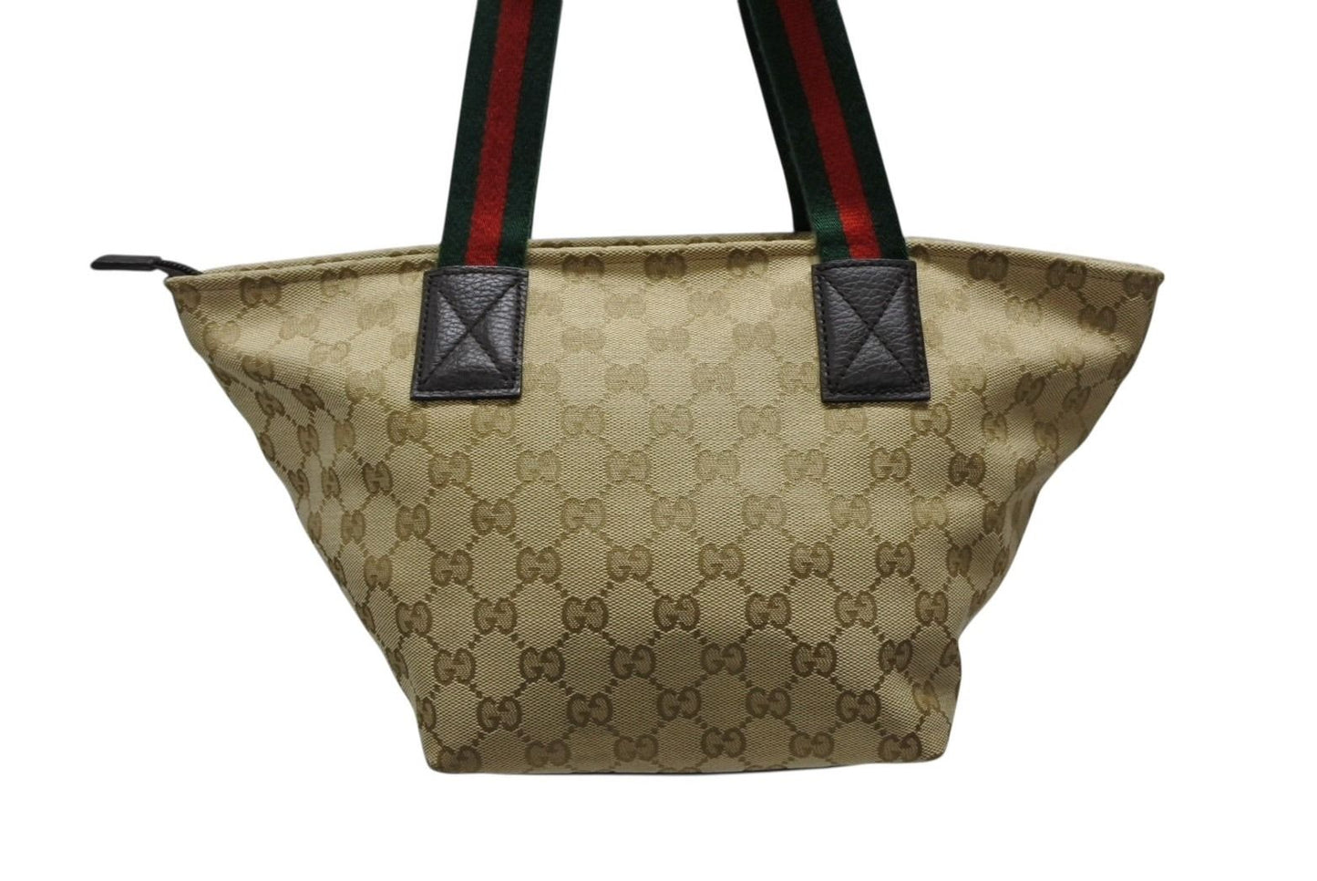 Gucci Handbag Sherry Line Beige Red Green GG Canvas Leather — view 3