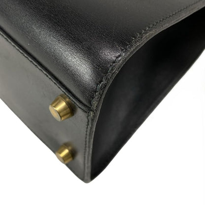 Hermes Kelly Sport GM Black Outside Stitching/gold Hardware