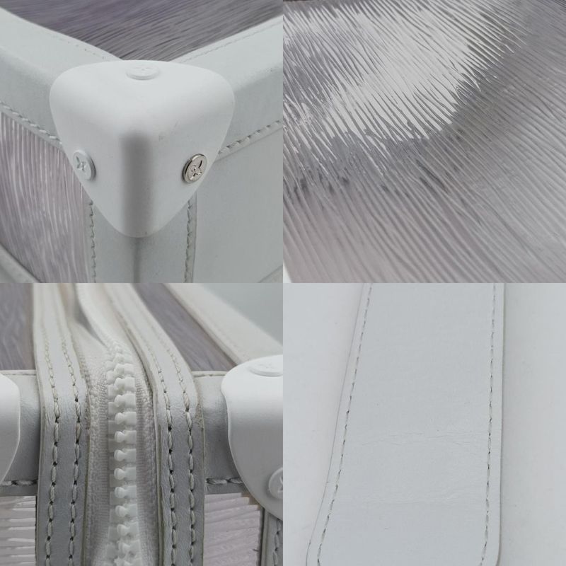 Louis Vuitton Soft Trunk Transparent X White Epi Plat Jouge M55602 Du3199