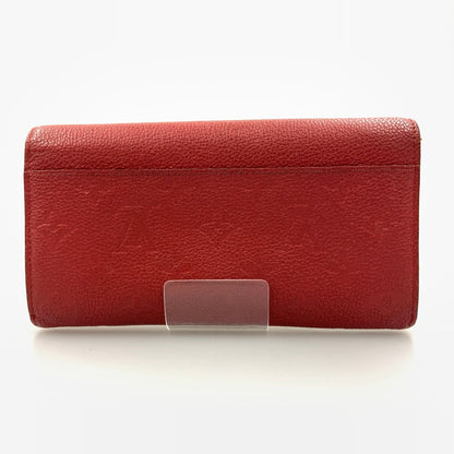 Louis Vuitton Monogram Empreinte Portefeuille Sarah Bifold Wallet M61181 Red