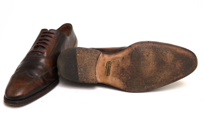 Gucci Shoes Business Shoes Business Men Leather Dark Brown 105863 Antique Dyed