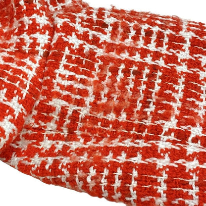 Chanel Coat Size 38 M Women's P07620 Red And White Tweed / Coco Mark / Long